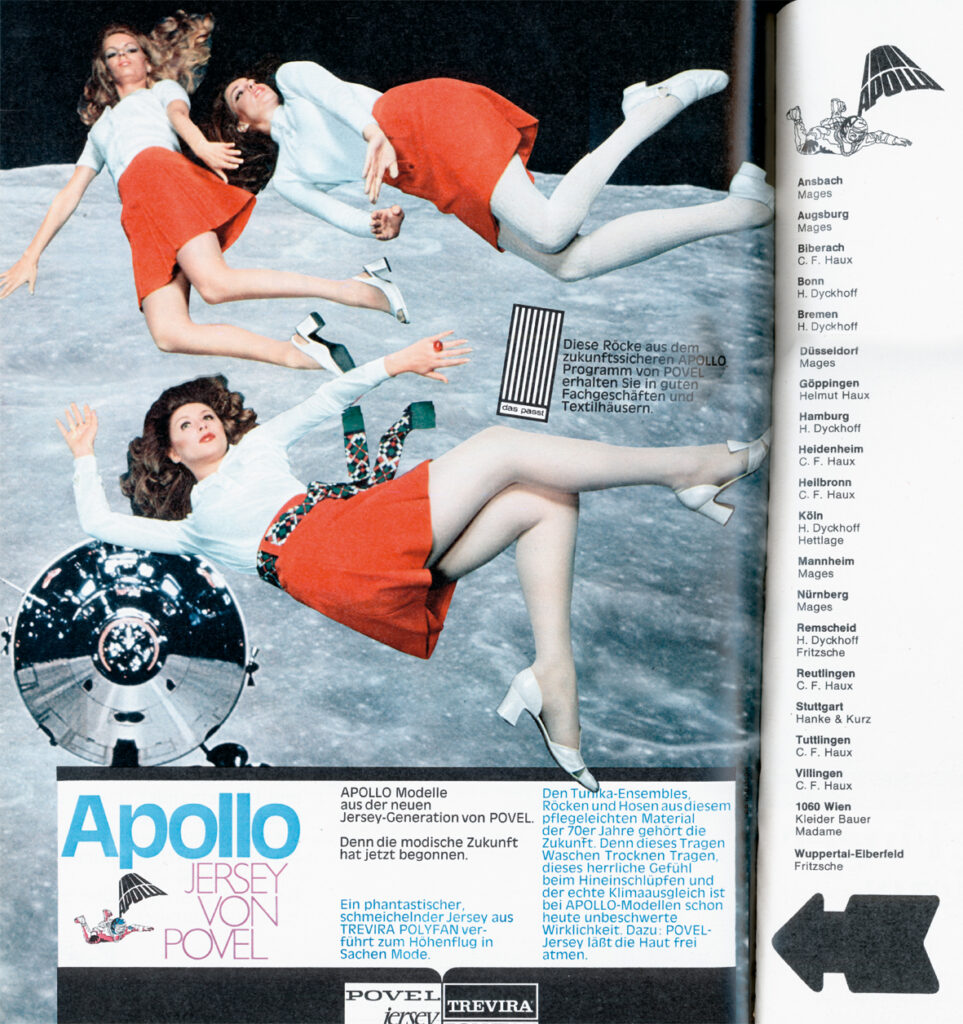 NINO-Werbeanzeigen für den „Trans-All-Look“, im April 1966 veröffentlicht in den Frauen- und Modezeitschriften „Constanze“ und „Brigitte“.  